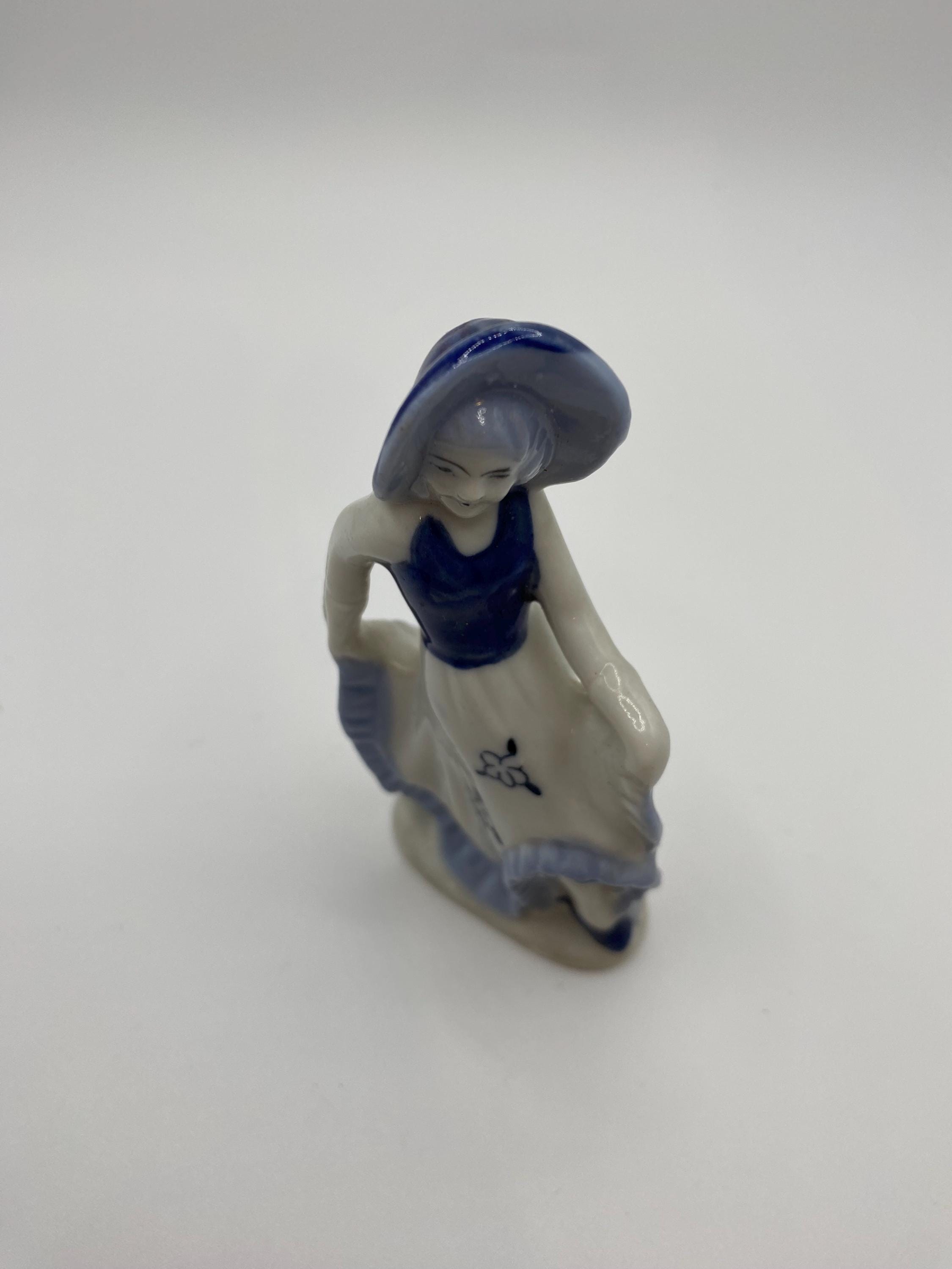4” Fancy Lady Japan Porcelain Figurine Circa 1949