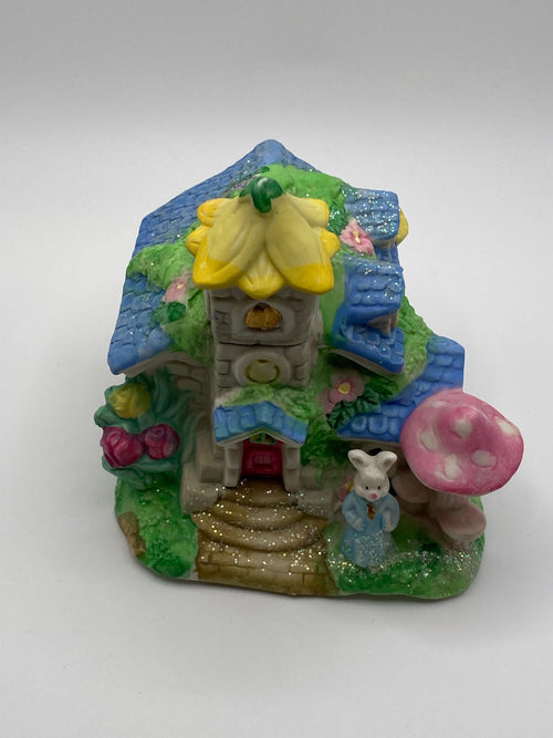 2003 Hoppy Hollow  Easter Village Church Spring Bunny Mushroom Bell Tree Joy