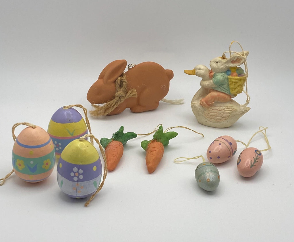 10 piece lot of vintage Easter Ornaments
