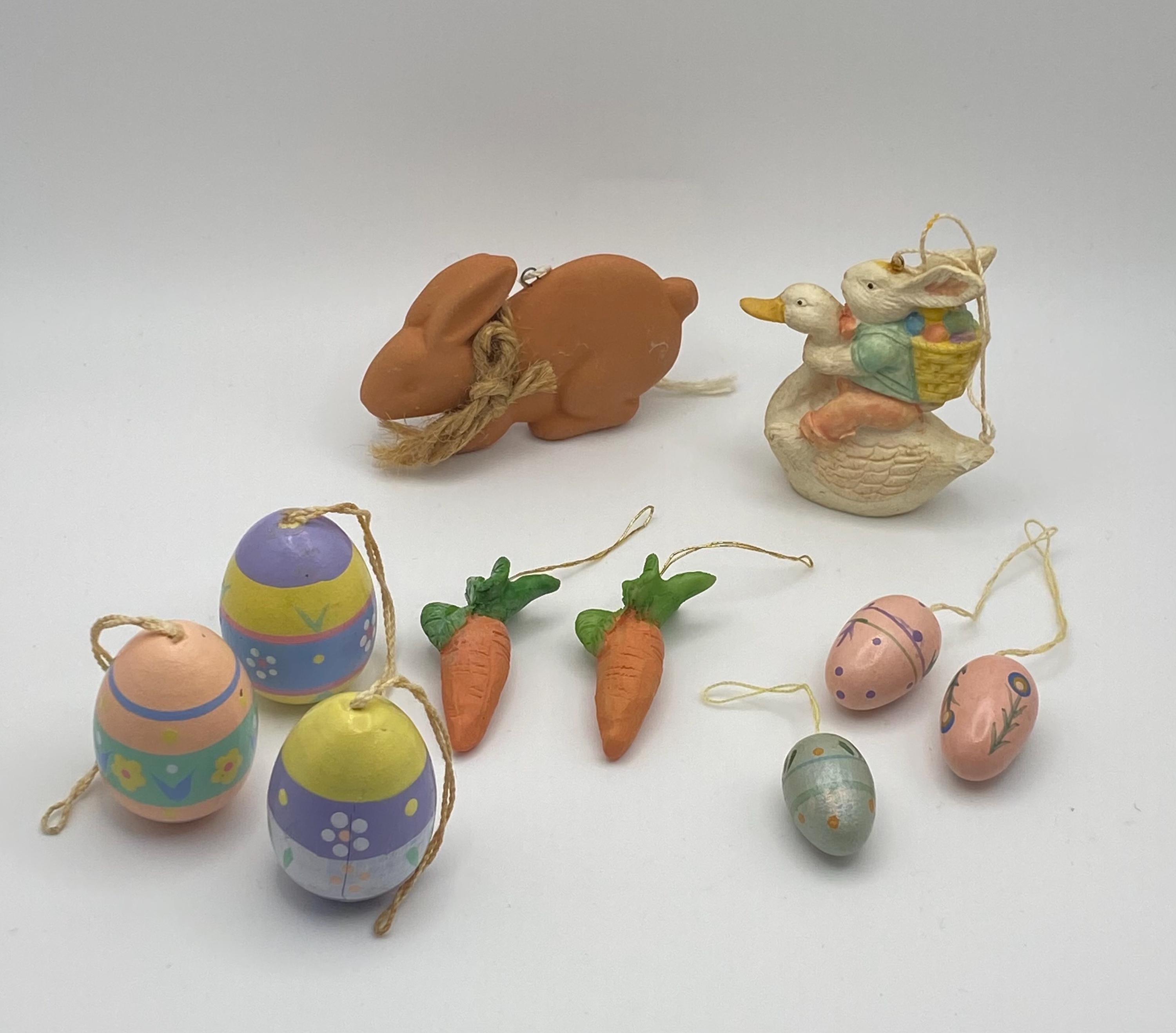 10 piece lot of vintage Easter Ornaments