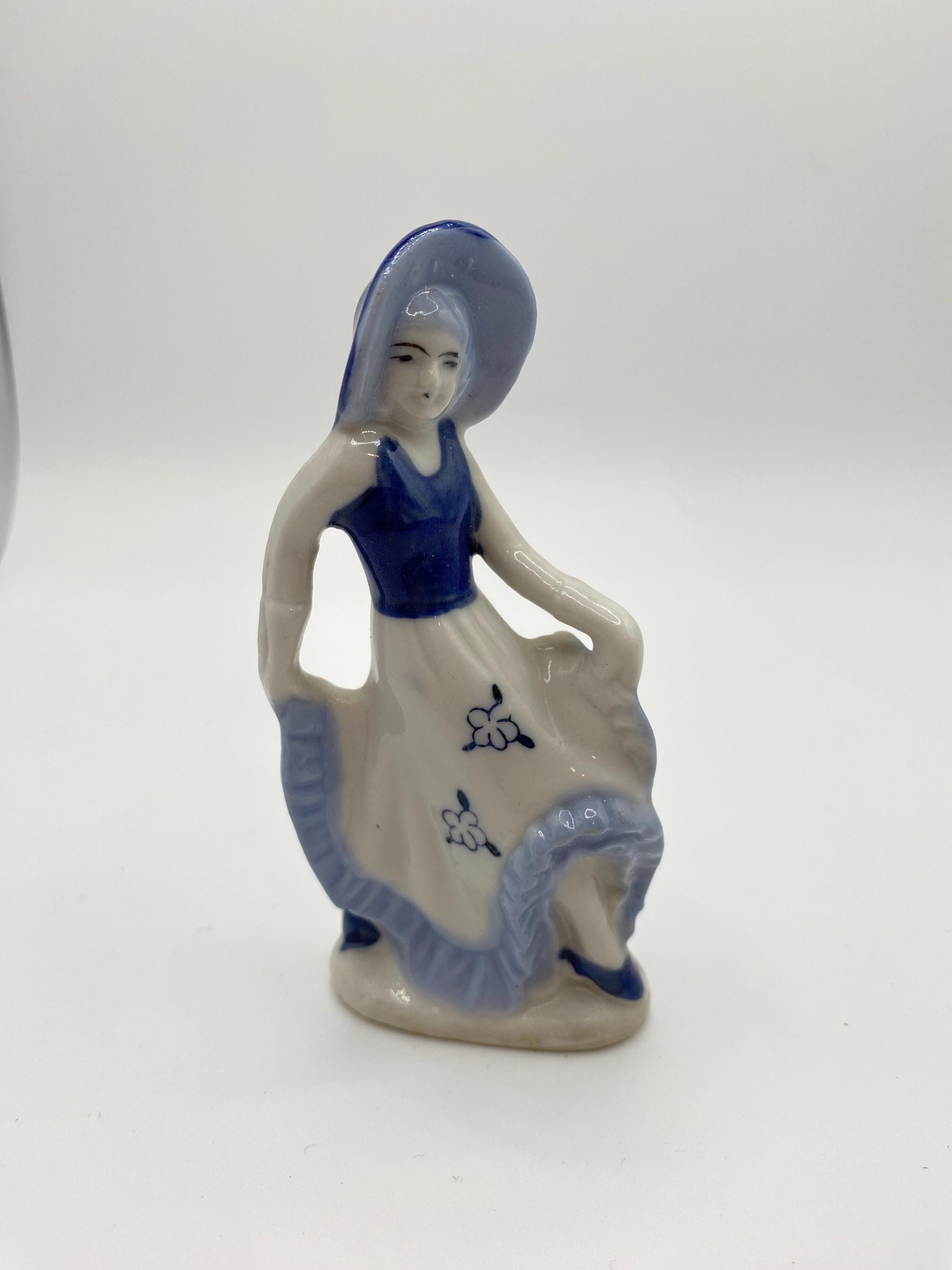 4” Fancy Lady Japan Porcelain Figurine Circa 1949