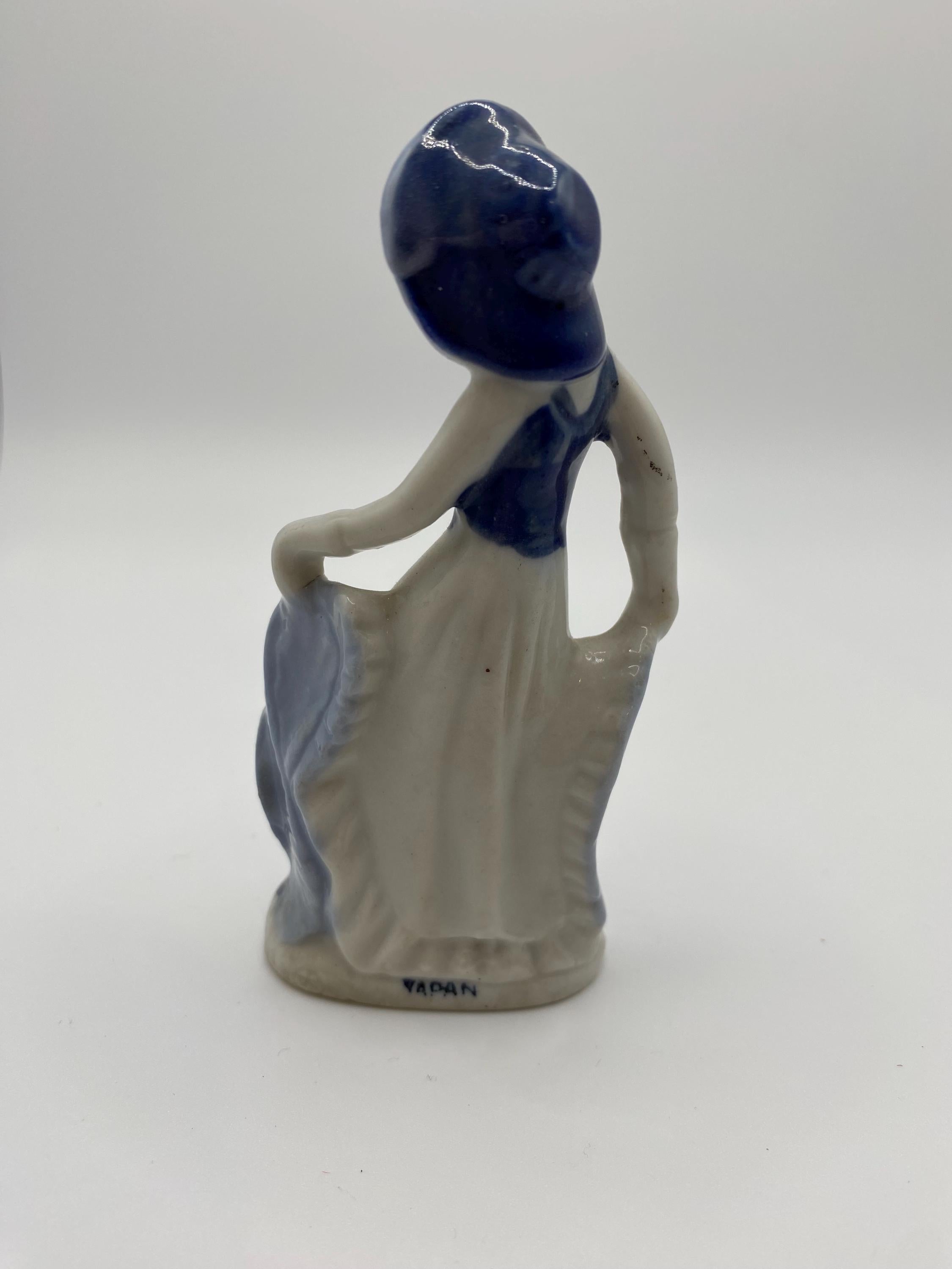 4” Fancy Lady Japan Porcelain Figurine Circa 1949