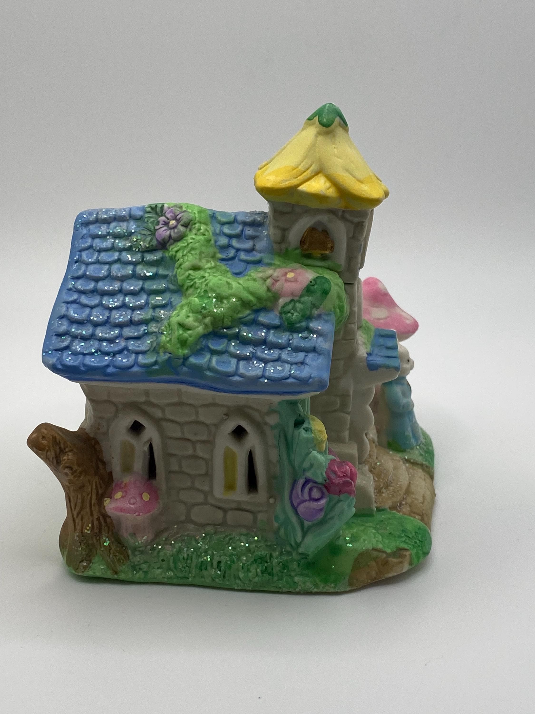 2003 Hoppy Hollow  Easter Village Church Spring Bunny Mushroom Bell Tree Joy