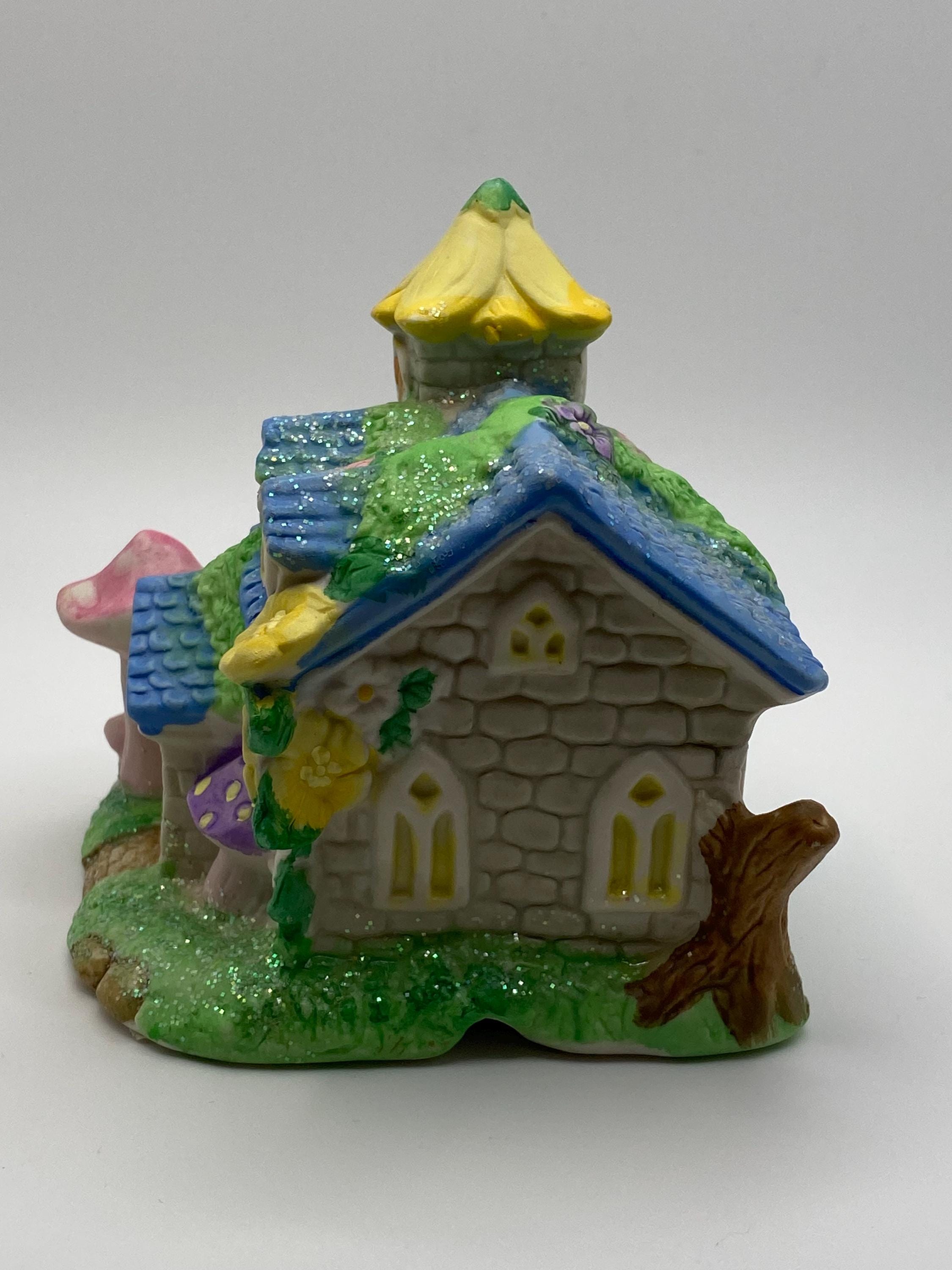 2003 Hoppy Hollow  Easter Village Church Spring Bunny Mushroom Bell Tree Joy